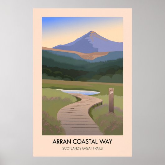 Arran Coastal Way Scotlands Great Trails Poster ポスター (正面)