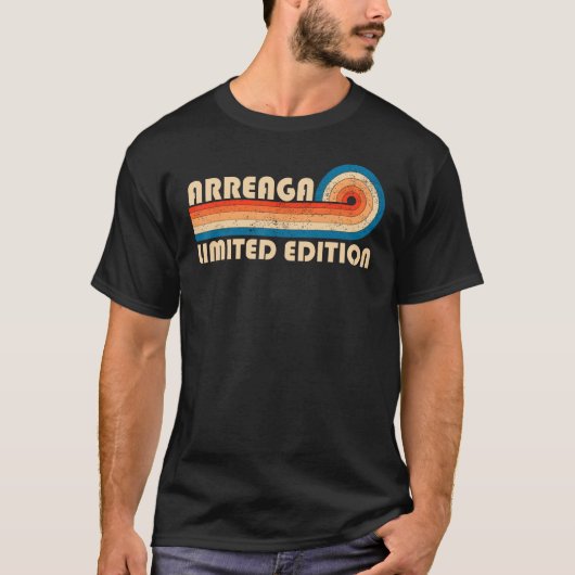 ARREAGA姓レトロヴィンテージ80s 90s誕生日ルー Tシャツ (正面)