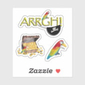 ARRGH!海賊オウムと海賊の宝箱 シール (シート)