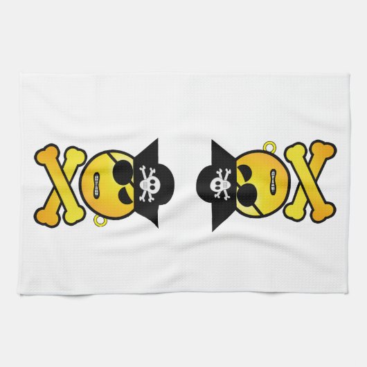 ARRGH - GRR Emoticon Pirate キッチンタオル (横)