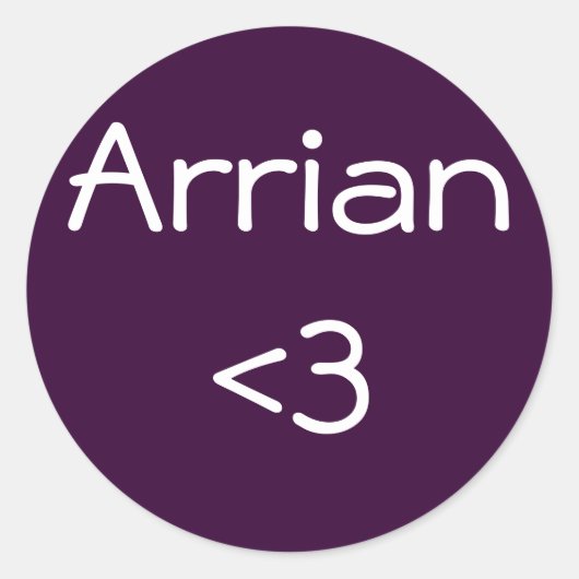 Arrian <3ステッカー ラウンドシール (正面)