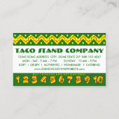 arriba tacos (ロイヤリティパンチカード) ロイヤリティカード (裏面)