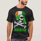 Arrish Irish Rate Skull St Patricks Day Clover Gif Tシャツ (正面)