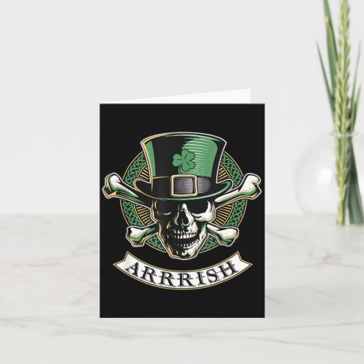 Arrish Irish Rate St Patricks Day, Rate Men Funny  カード (正面)