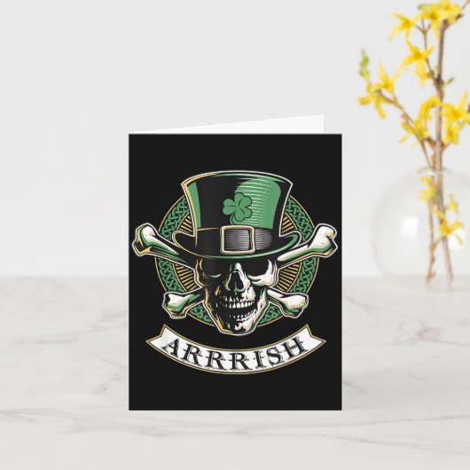 Arrish Irish Rate St Patricks Day, Rate Men Funny  カード (黄色い花)