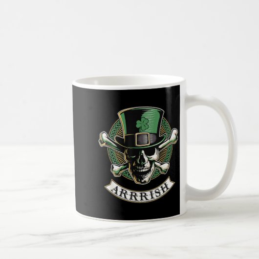 Arrish Irish Rate St Patricks Day, Rate Men Funny コーヒーマグカップ (右)