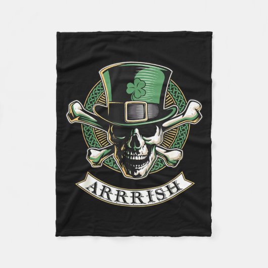 Arrish Irish Rate St Patricks Day, Rate Men Funny  フリースブランケット (正面)