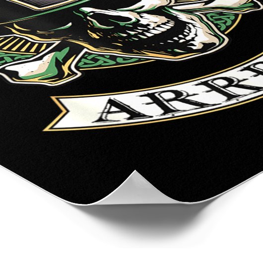 Arrish Irish Rate St Patricks Day, Rate Men Funny  ポスター (角)