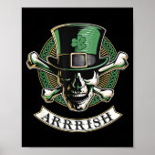 Arrish Irish Rate St Patricks Day, Rate Men Funny  ポスター (正面)