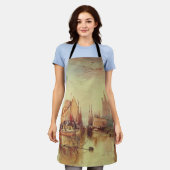 Arrival of a Packet Boat by Joseph Turner エプロン (着用した状態)