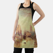 Arrival of a Packet Boat by Joseph Turner エプロン (インサイチュ)