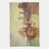 Arrival of a Packet Boat by Joseph Turner キッチンタオル (縦)