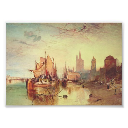 Arrival of a Packet Boat by Joseph Turner フォトプリント (正面)