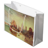 Arrival of a Packet Boat by Joseph Turner ラージペーパーバッグ (正面アングル)