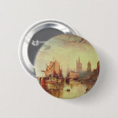 Arrival of a Packet Boat by Joseph Turner 缶バッジ (正面&裏面)