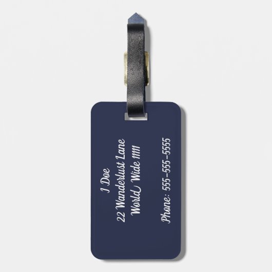 Arrivederciの荷物タグ ラゲッジタグ (裏面縦)