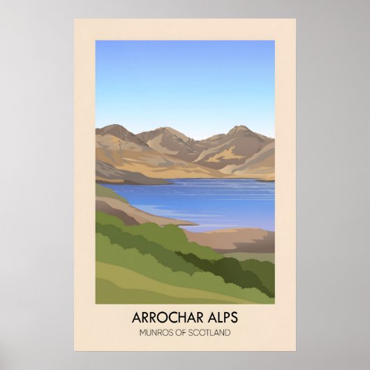 Arrochar Alps Munros of Scotland Poster ポスター (正面)