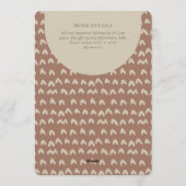 Arrow Head Geometric Gender Neutral Brown Beige 招待状 (裏面)