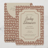 Arrow Head Geometric Gender Neutral Brown Beige 招待状 (正面/裏面)