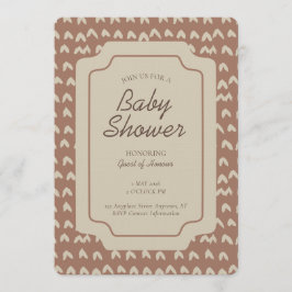 Arrow Head Geometric Gender Neutral Brown Beige 招待状