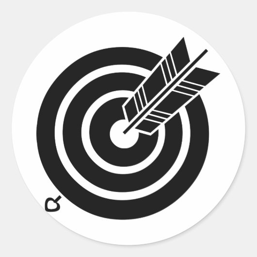 Arrow hit a round target ラウンドシール (正面)