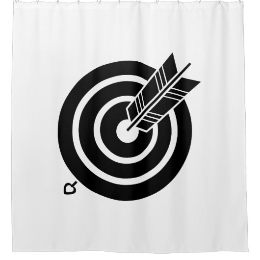 Arrow hit a round target Shower Curtains シャワーカーテン (正面)