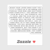 Arrow of Strength – Emotional Quote Sticker シール (シート)