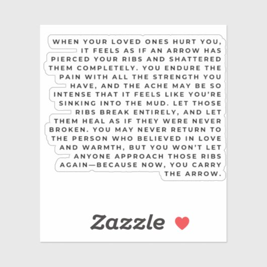Arrow of Strength – Emotional Quote Sticker シール (シート)