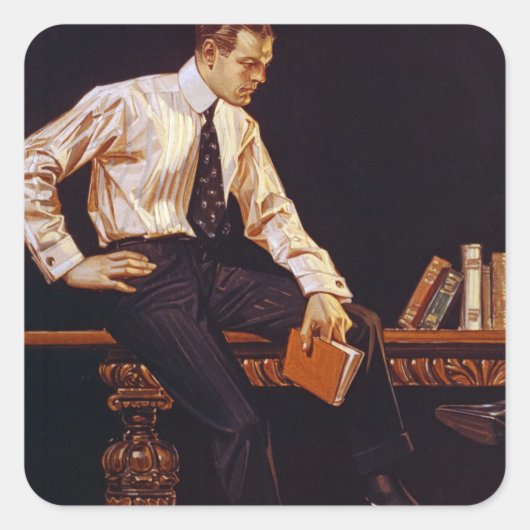 Arrow shirt Collars, American Advertisement, 1914 スクエアシール (正面)