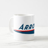 ArrowCatの白11のozのクラシックで白いマグ コーヒーマグカップ (正面左)