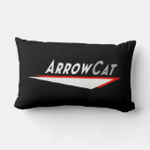 ArrowCat 30ラインスケッチおよびロゴの枕 ランバークッション (裏面)