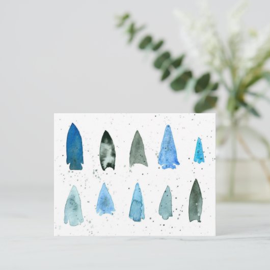 Arrowhead Projectile Points Native Indigenous  ポストカード (スタンド正面)