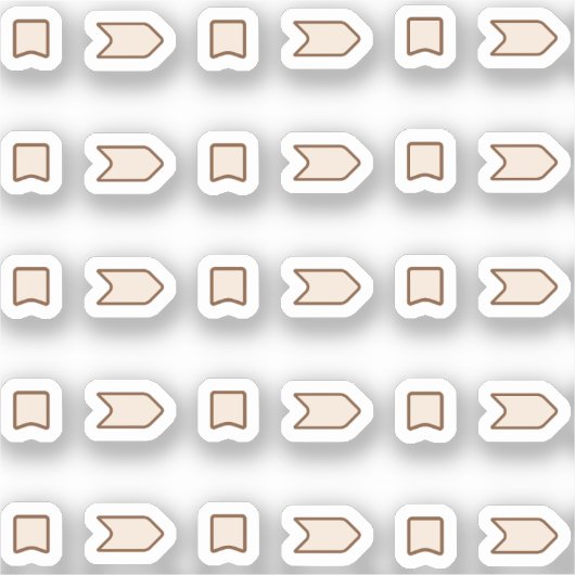 Arrows and flags  シール (正面)