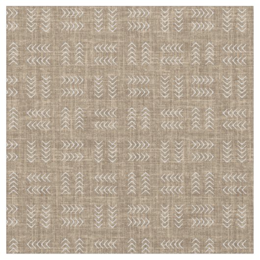 Arrows on Caramel Linen ファブリック (クローズアップ)