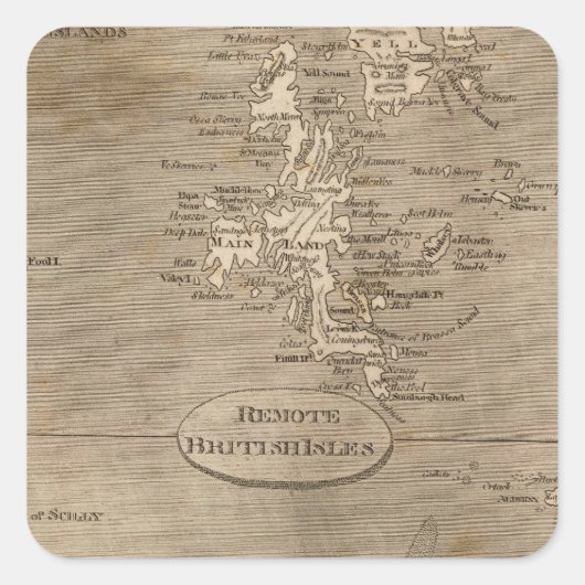 Arrowsmithによるイギリスの離島の地図 スクエアシール (正面)