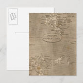 Arrowsmithによるイギリスの離島の地図 ポストカード (正面/裏面)