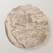 Arrowsmith著ルイジアナの地図 ラウンドクッション (裏面)