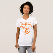 Arrrに小柄い海賊女性はあります Tシャツ (正面フル)