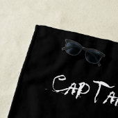 ARRRマテイパーソナライズされた海賊ビーチタオルブラック ビーチタオル (インサイチュ)