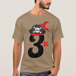 Arrr Im 3, Cute Pirate Theme 3rd Birthday Party Bo Tシャツ