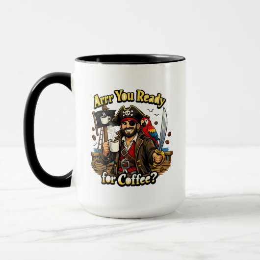 Arrr You Ready for Coffee? Pirate Coffee Mug マグカップ (左)