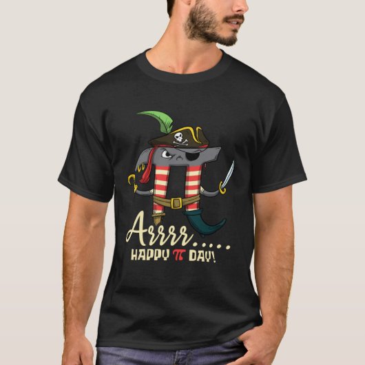 Arrrr Happy Pi Day Kids Math Pirate Tシャツ (正面)