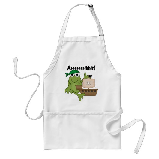 Arrrrrrribbitのカエルの海賊Tシャツおよびギフト スタンダードエプロン (正面)