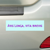 Arsのlonga、brevis vita バンパーステッカー (車上)