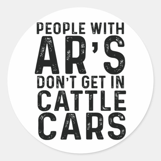 Ar's Do Get In Cars Cars Sticker ラウンドシール (正面)