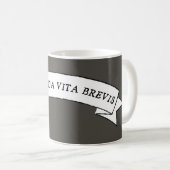ARS LONGA VITA BREVIS - 芸術は長く人生は短い コーヒーマグカップ (正面右)