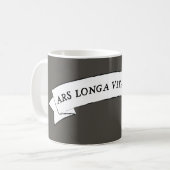 ARS LONGA VITA BREVIS - 芸術は長く人生は短い コーヒーマグカップ (正面左)