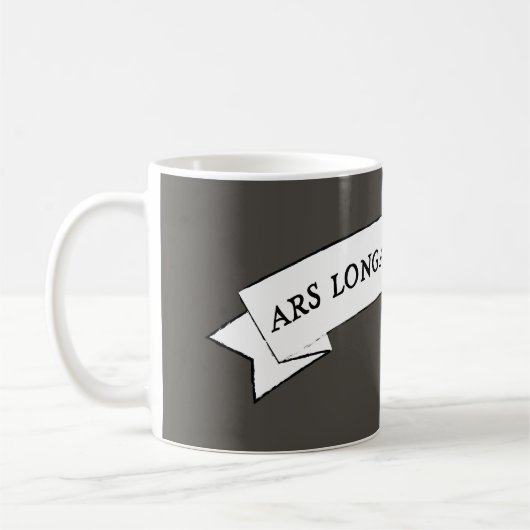 ARS LONGA VITA BREVIS - 芸術は長く人生は短い コーヒーマグカップ (左)