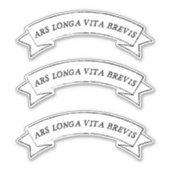 ARS LONGA VITA BREVIS - 芸術は長く人生は短い シール (正面)