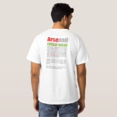 ArseNail (Arsenal)おもしろいサッカー漫画Tシャツ Tシャツ (裏面フル)